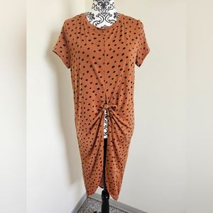 Haute Monde Brown Polka Dot Top